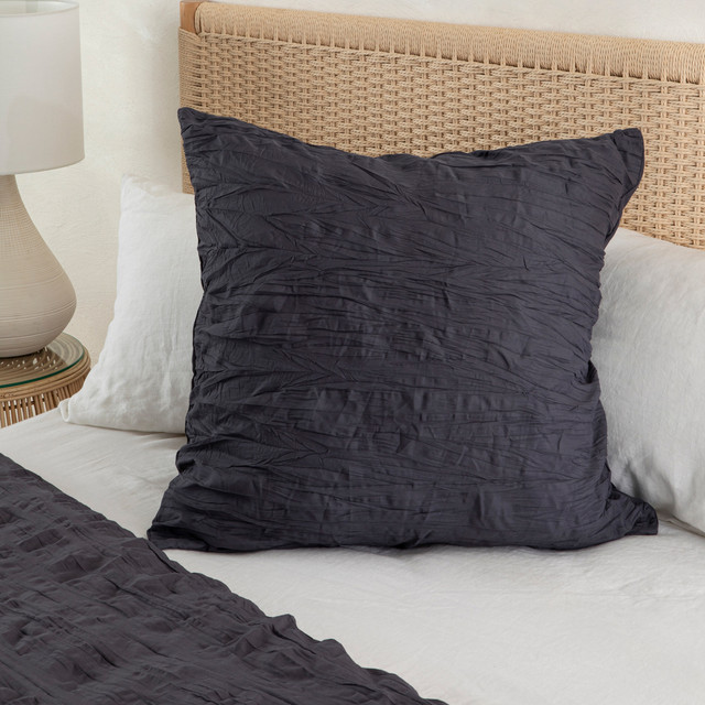 Greta Charcoal European Pillowcase