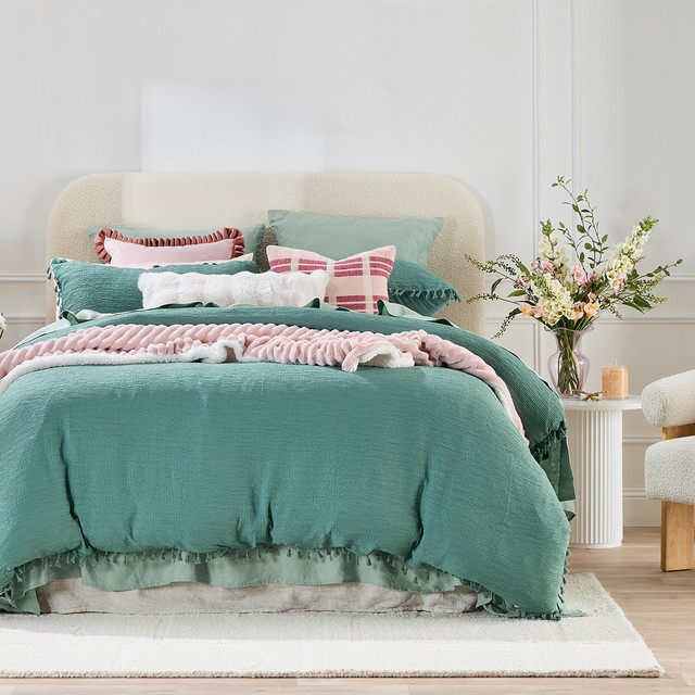 Talia Jade Green Quilt Cover Set 1 Talia Jade Green Quilt Cover Set