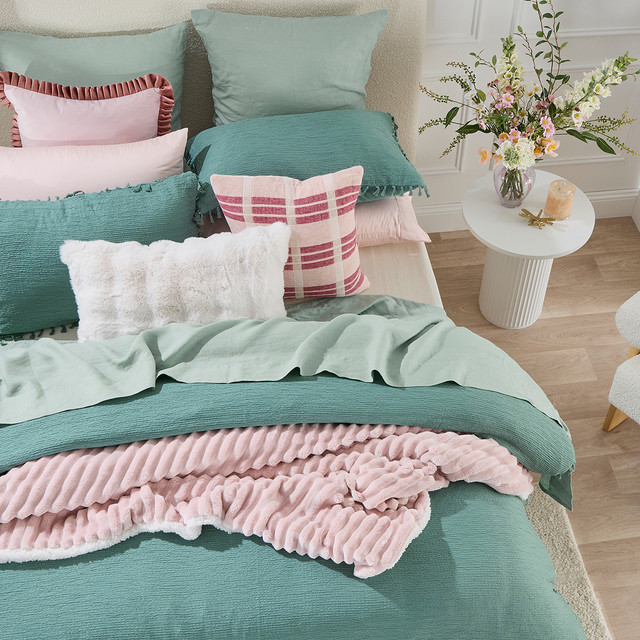 Talia Jade Green Quilt Cover Set 8 Talia Jade Green Quilt Cover Set