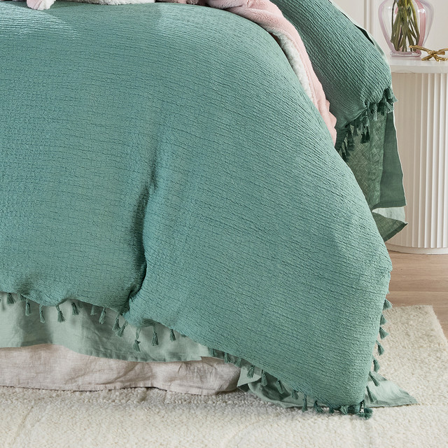 Talia Jade Green Quilt Cover Set 9 Talia Jade Green Quilt Cover Set