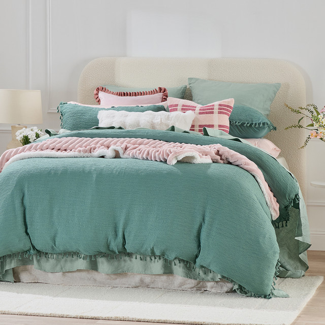 Talia Jade Green Quilt Cover Set 12 Talia Jade Green Quilt Cover Set