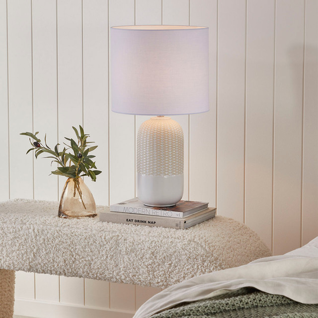 River White/Natural 54cm Table Lamp 1 River White/Natural 54cm Table Lamp