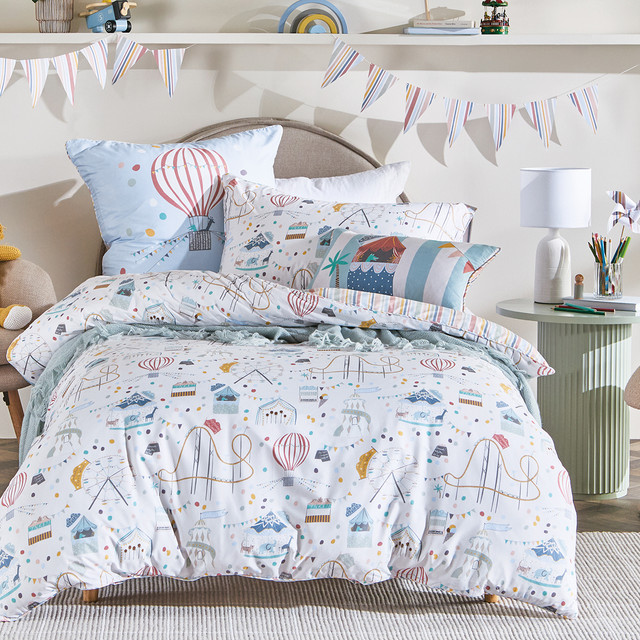 Funfair Reversible Quilt Cover Set 8 Funfair Reversible Quilt Cover Set