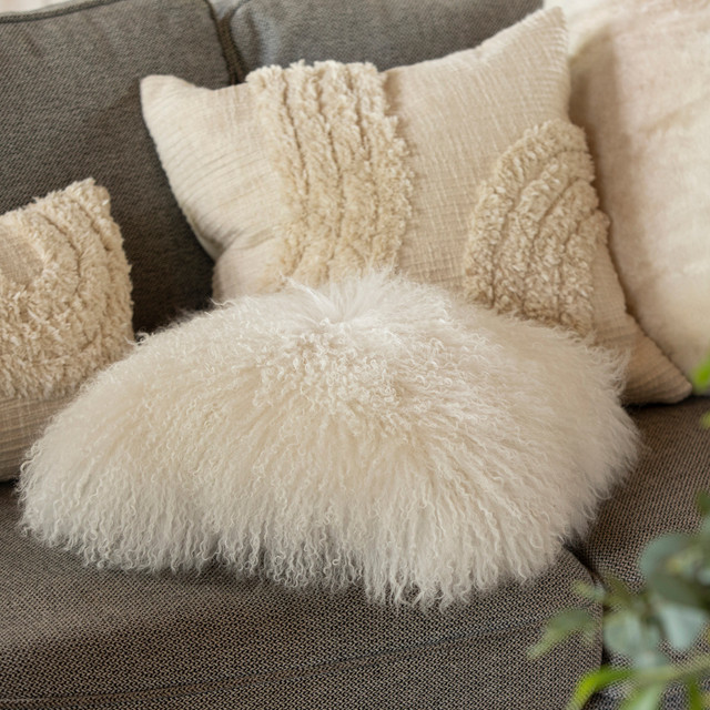 Mongolian Lambswool Square Cushion 6 Mongolian Lambswool Square Cushion