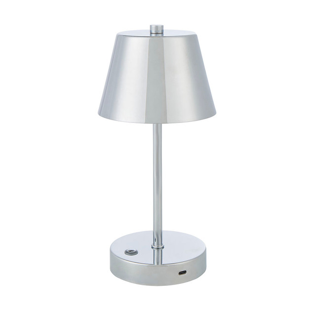 Avignon Silver 23cm Portable LED Table Lamp 7 Avignon Silver 23cm Portable LED Table Lamp