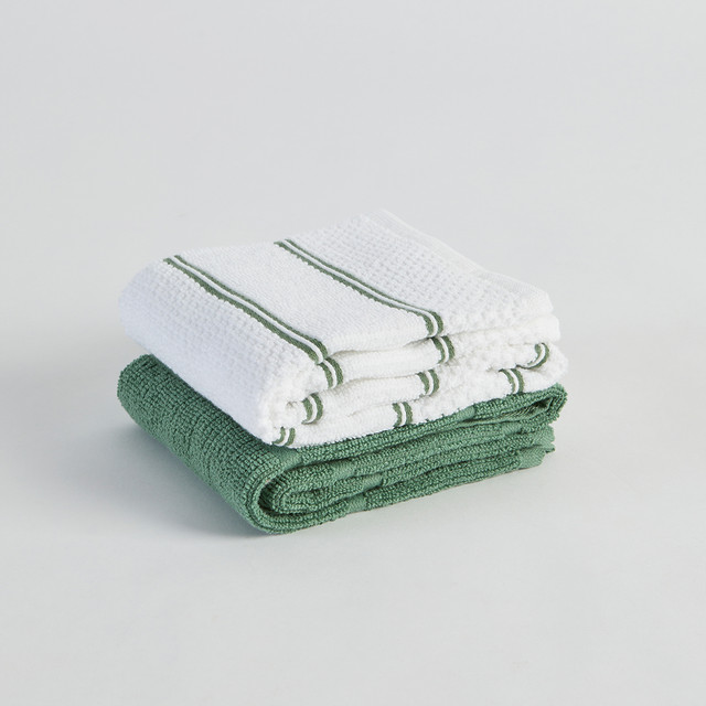 Oxford Cotton Tea Towel 2pk 1 Oxford Cotton Tea Towel 2pk