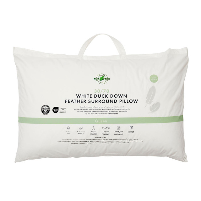 30/70 Duck Down Feather Queen Pillow 1 30/70 Duck Down Feather Queen Pillow