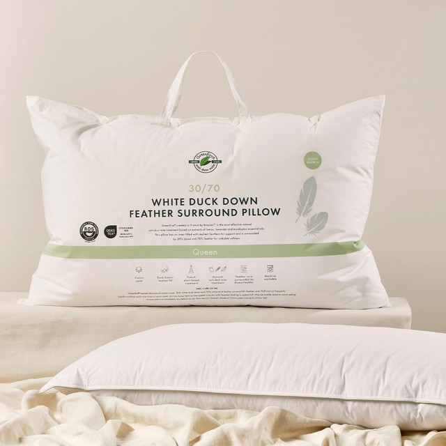 30/70 Duck Down Feather Queen Pillow 10 30/70 Duck Down Feather Queen Pillow