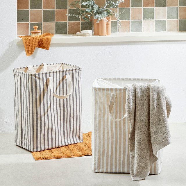 Lennon Stripe Laundry Hamper 1 Lennon Stripe Laundry Hamper