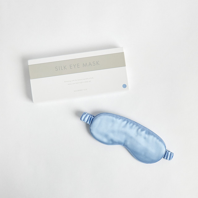 Blue Mulberry Silk Eye Mask 1 Blue Mulberry Silk Eye Mask