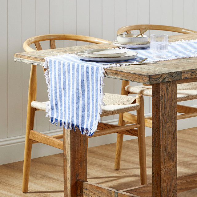 Liv Stripe Cotton Fringed Table Runner 5 Liv Stripe Cotton Fringed Table Runner