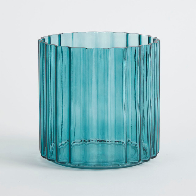 Lola Dusty Teal Glass Vase