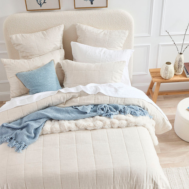 Washed Linen Coverlet Set 16 Washed Linen Coverlet Set