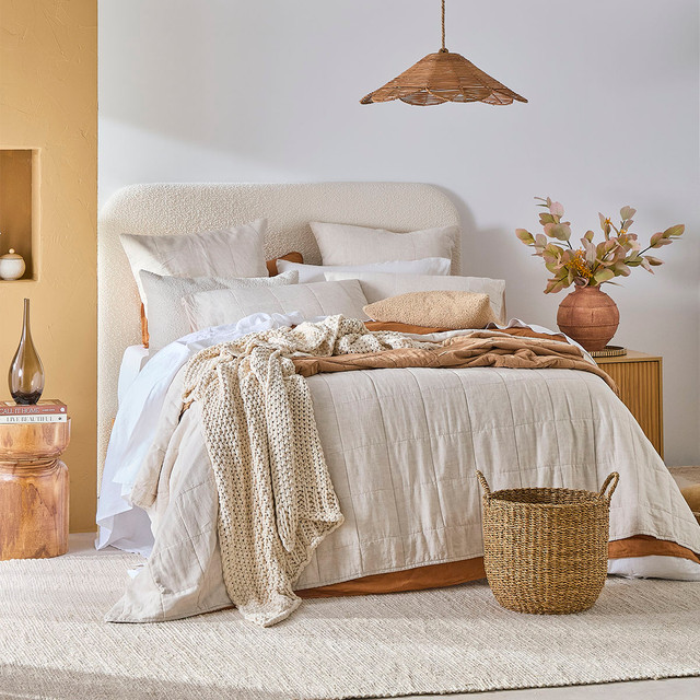 Washed Linen Coverlet Set 19 Washed Linen Coverlet Set