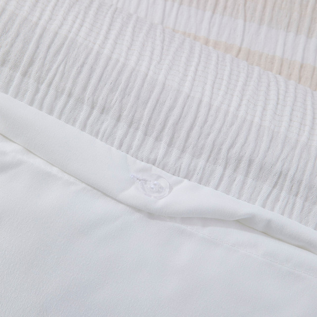 Juniper Stripe Natural Quilt Cover Set 9 Juniper Stripe Natural Quilt Cover Set