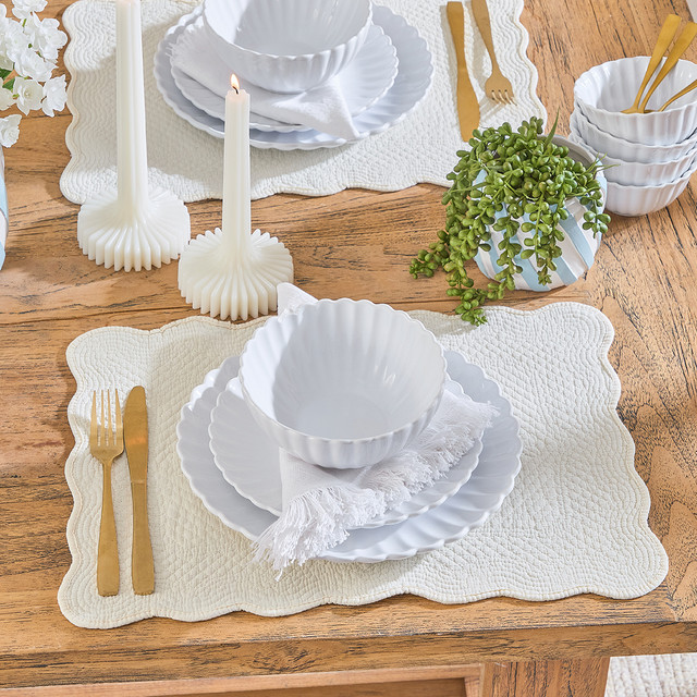 Imogen Cream Quilted Placemat 1 Imogen Cream Quilted Placemat