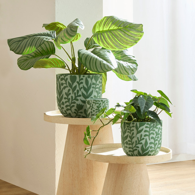 Vine Green Cement Decorative Pot 1 Vine Green Cement Decorative Pot