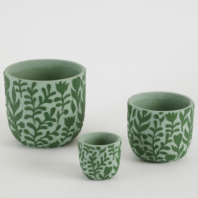 Vine Green Cement Decorative Pot 9 Vine Green Cement Decorative Pot