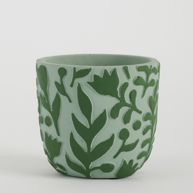Vine Green Cement Decorative Pot 10 Vine Green Cement Decorative Pot