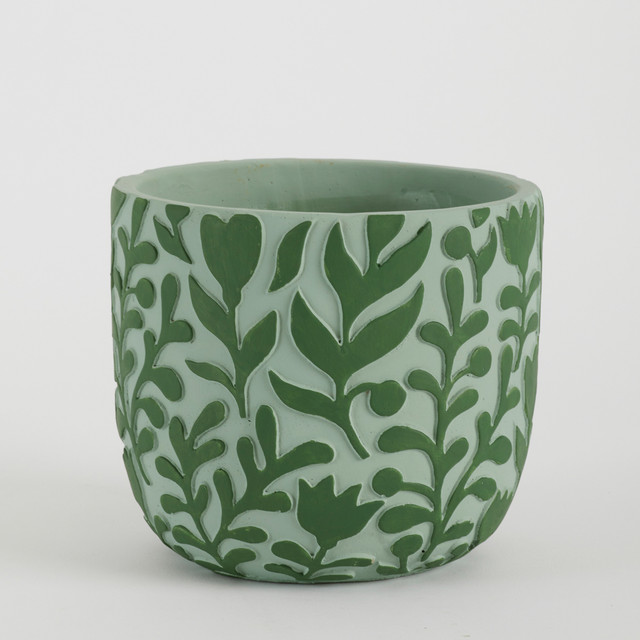 Vine Green Cement Decorative Pot 11 Vine Green Cement Decorative Pot