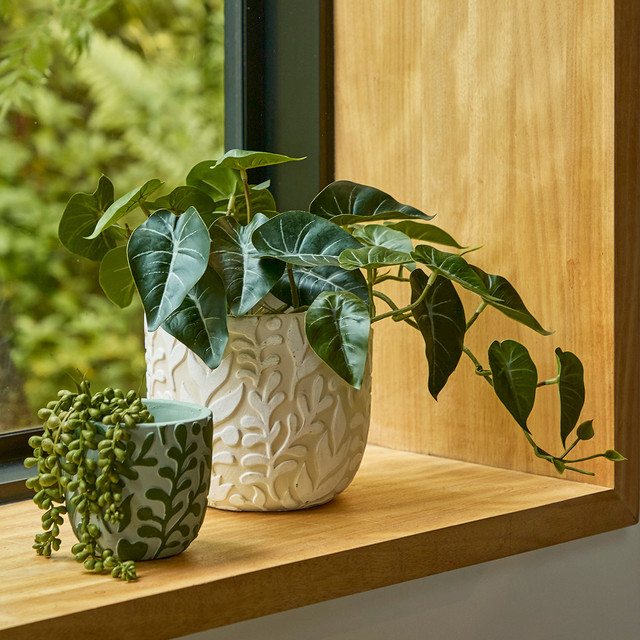 Vine Green Cement Decorative Pot 13 Vine Green Cement Decorative Pot