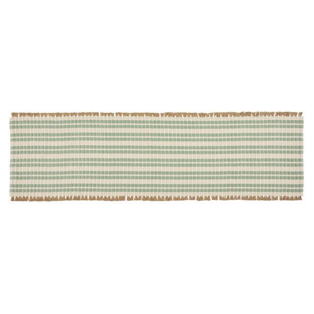 Lexi Green Cotton Jute 180cm Floor Runner