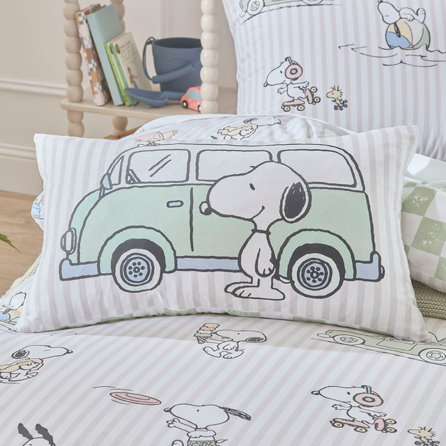 Snoopy Beach Vibes Oblong Cushion 1 Snoopy Beach Vibes Oblong Cushion
