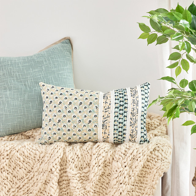 Lottie Woodblock Cushion
