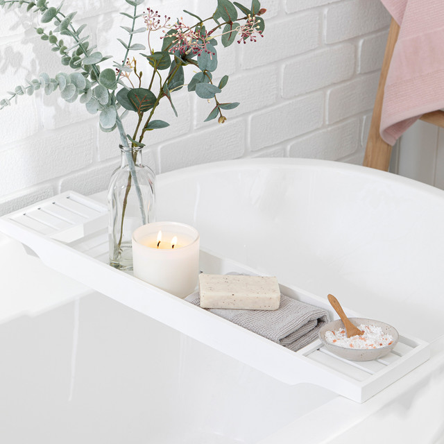 Sanctuary White Bath Caddy 5 Sanctuary White Bath Caddy
