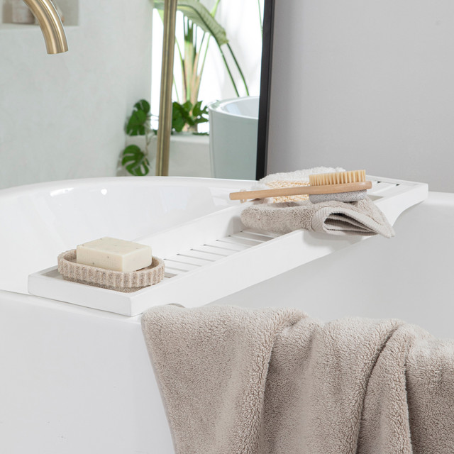 Sanctuary White Bath Caddy 6 Sanctuary White Bath Caddy