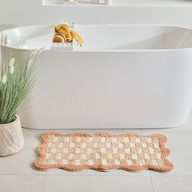 Soleil Check Bath Mat 1 Soleil Check Bath Mat