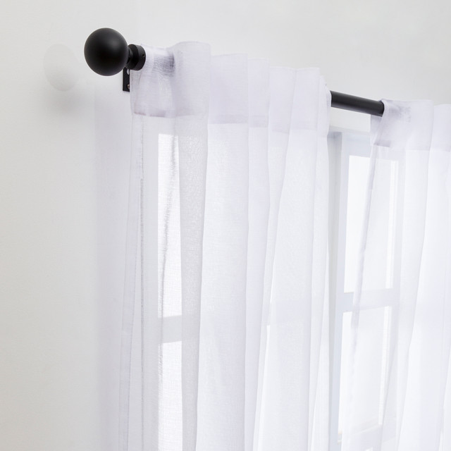Beachley Sheer White Curtain Pair - Pillow Talk