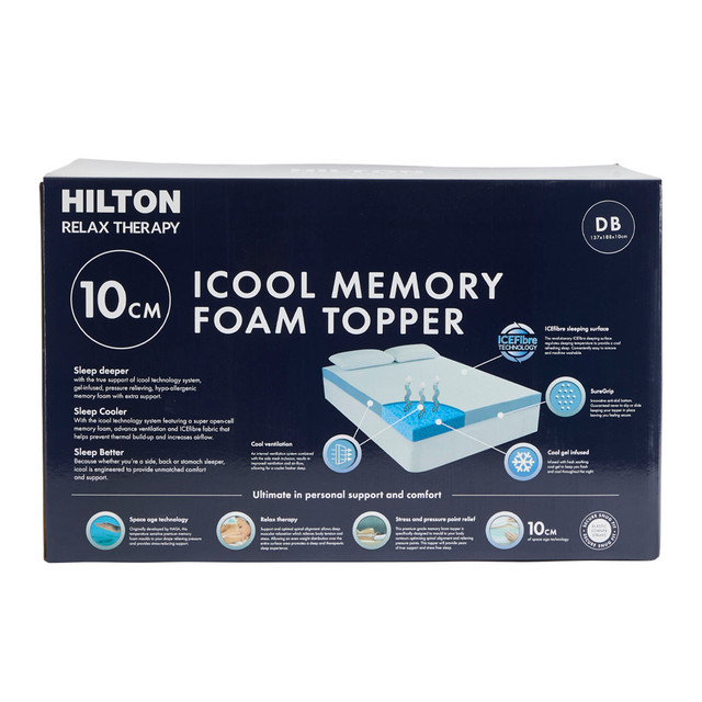Relax Therapy 10cm Memory Foam Mattress Topper 1 Relax Therapy 10cm Memory Foam Mattress Topper