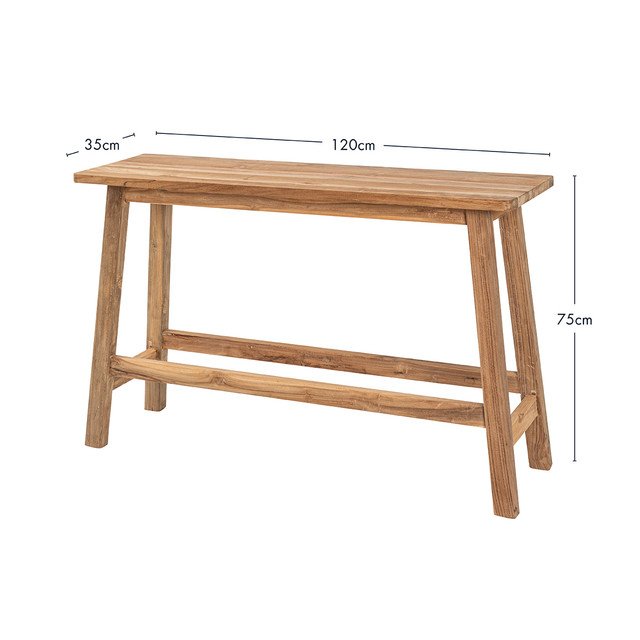 Ward Recycled Teak Console Table 1 Ward Recycled Teak Console Table