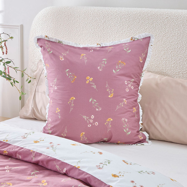Larissa Floral Reversible European Pillowcase 1 Larissa Floral Reversible European Pillowcase