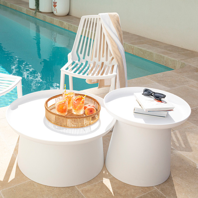 Airlie White Outdoor Side Table 10 Airlie White Outdoor Side Table