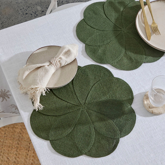 Jute Flower Placemat 8 Jute Flower Placemat