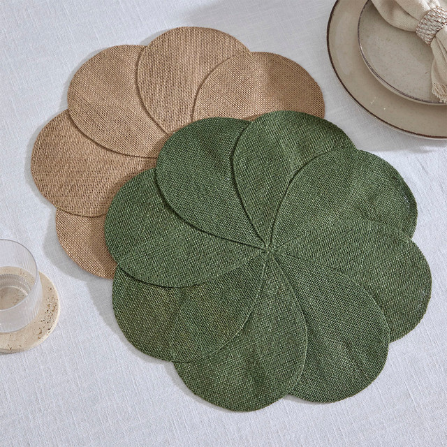Jute Flower Placemat 12 Jute Flower Placemat
