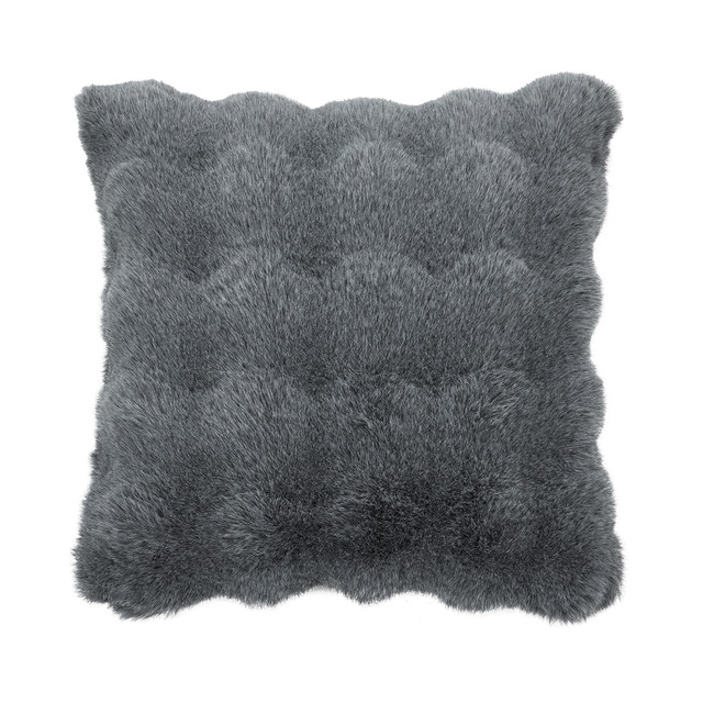 Prague Charcoal Faux Fur Cushion 1 Prague Charcoal Faux Fur Cushion