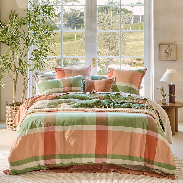 Mackenzie Checked Quilt Cover Set 1 Mackenzie Checked Quilt Cover Set