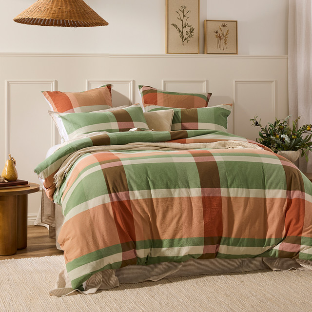 Mackenzie Checked Quilt Cover Set 12 Mackenzie Checked Quilt Cover Set
