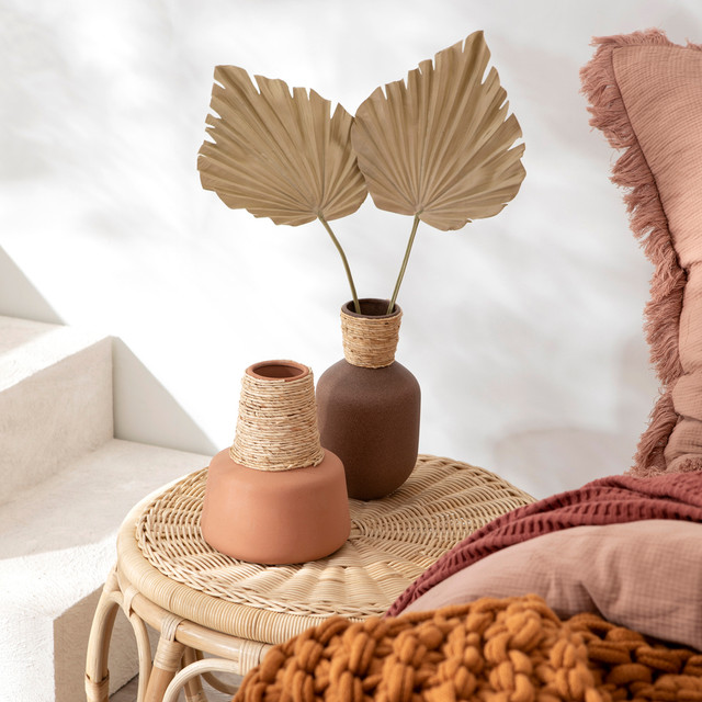 Artificial Dried Fan Palm Stem