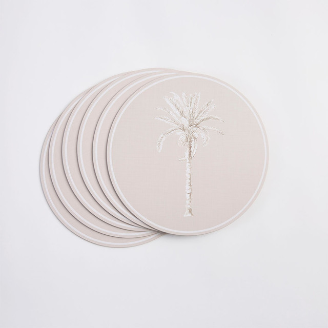 Bangalow Palm Cork Placemat 6 Pack Natural 10 Bangalow Palm Cork Placemat 6 Pack Natural
