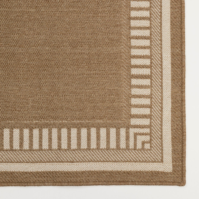 White Boarder Rug Tannum White Border Large Outdoor Rug - Pillow Talk