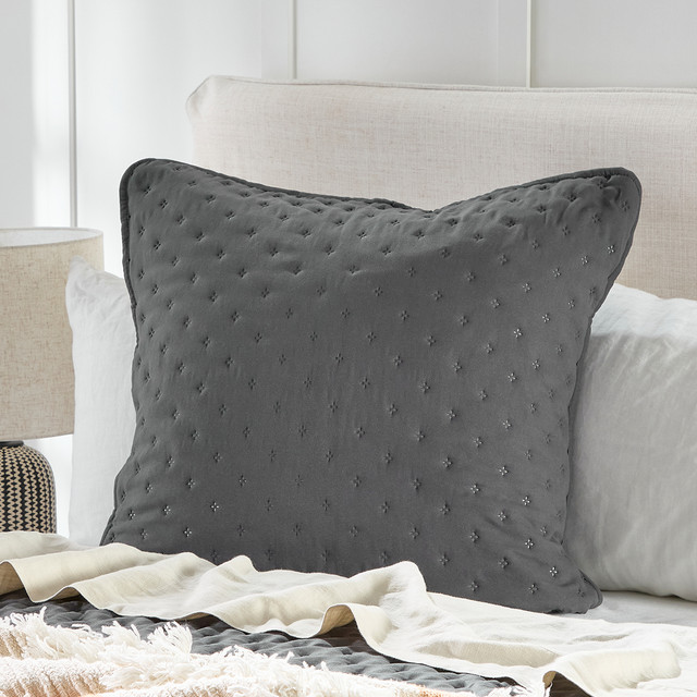 Abel Cloud Charcoal European Pillowcase 1 Abel Cloud Charcoal European Pillowcase