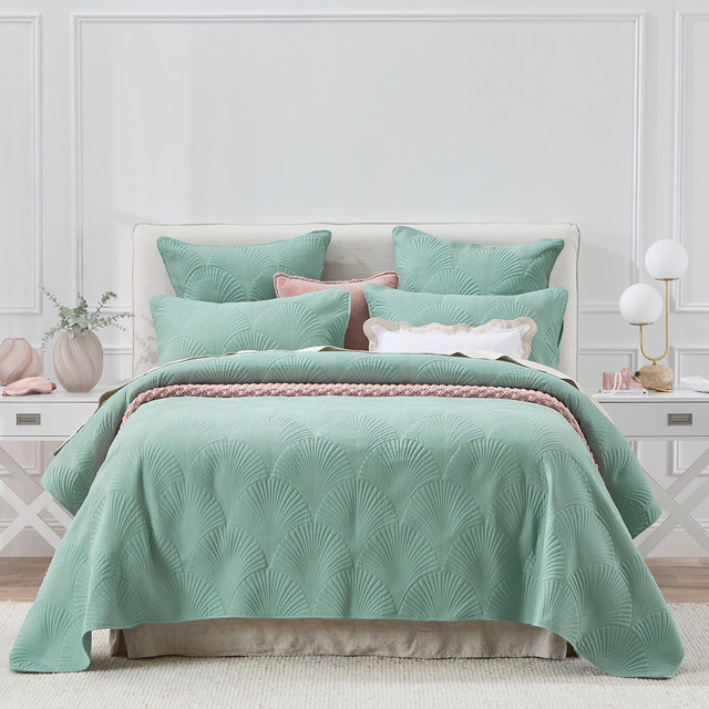 Adele Sage Green Coverlet Set 6 Adele Sage Green Coverlet Set