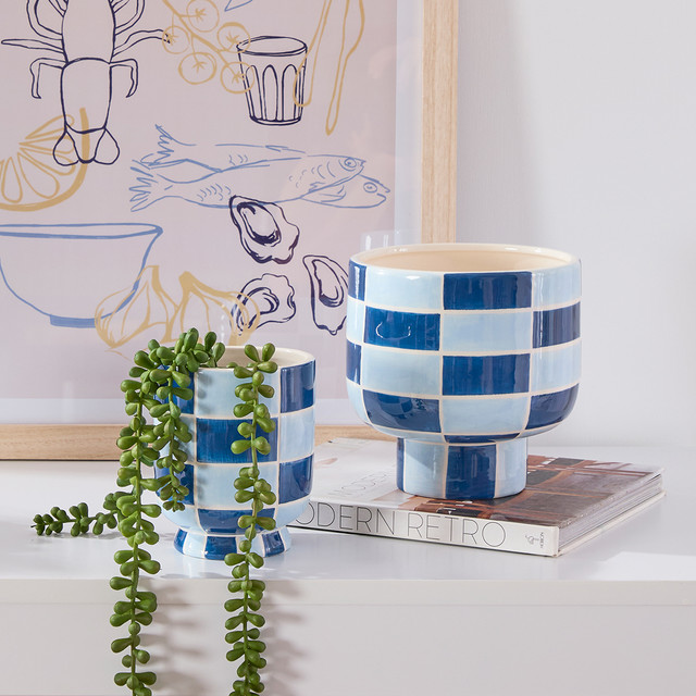 Charlie Blue Check Planter 1 Charlie Blue Check Planter