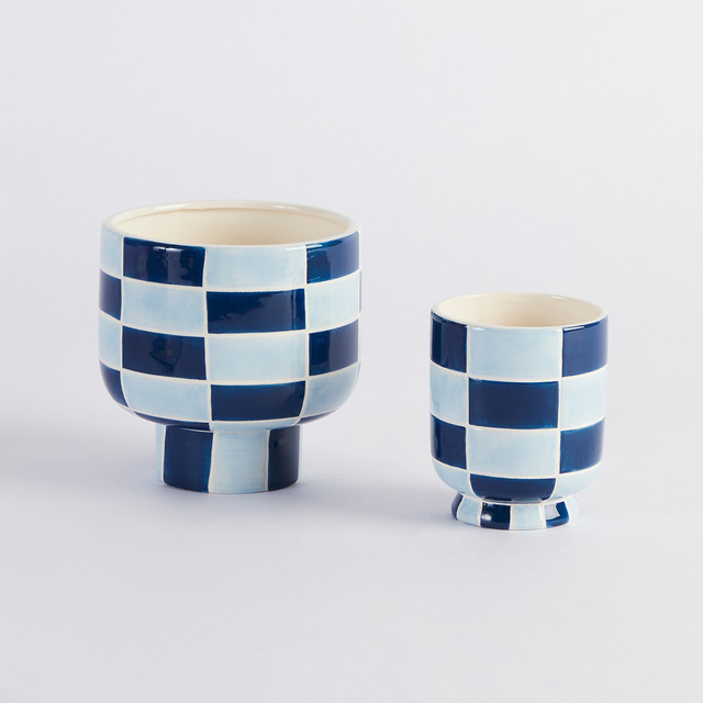 Charlie Blue Check Planter 4 Charlie Blue Check Planter