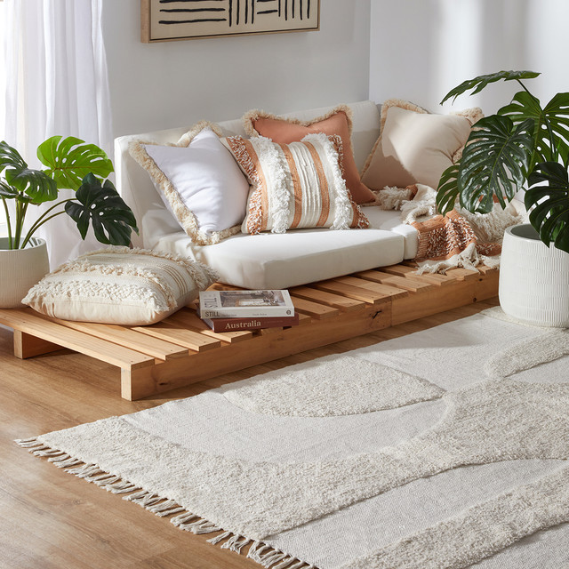 Farrah Moonbeam Geometric Tufted Cotton Floor Rug 1 Farrah Moonbeam Geometric Tufted Cotton Floor Rug
