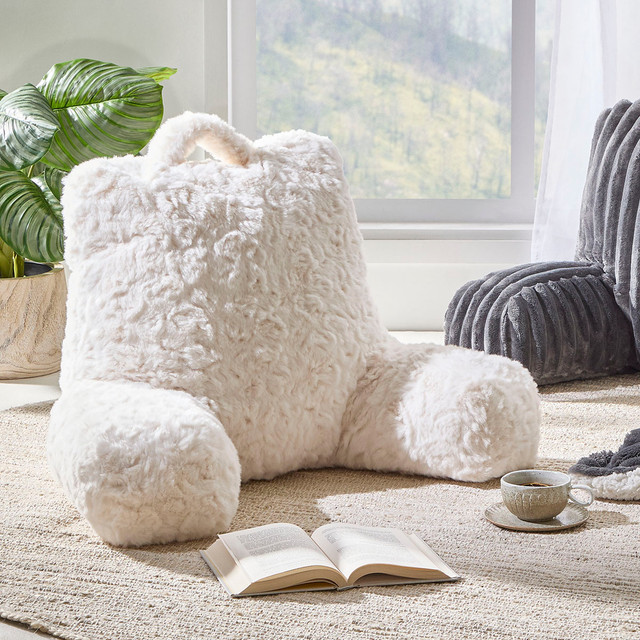 Montana Faux Fur Bed Rest Reading Pillow